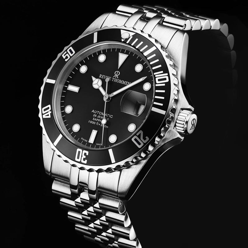 Revue Thommen Men's Diver Black Stainless Steel Automatic Watch 17571.2237