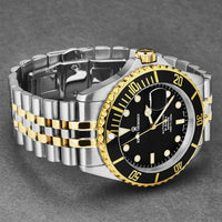 Revue Thommen Men's Diver Black Two-Tone Stainless Steel Automatic Watch 17571.2247