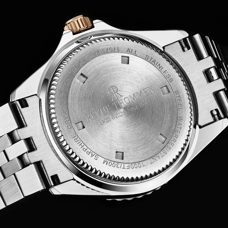 Revue Thommen Men's Diver Black Two-Tone Stainless Steel Automatic Watch 17571.2257