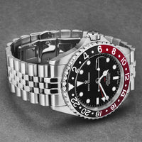 Revue Thommen Men's Diver GMT Stainless Steel 42mm Black Red Automatic Watch 17572.2236