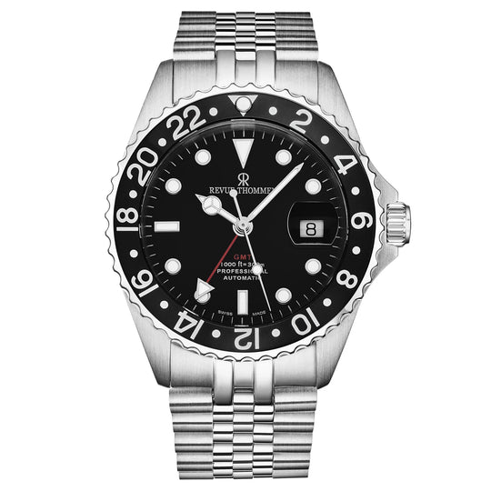 Revue Thommen Diver GMT Men’s Black Automatic Watch 17572.2237
