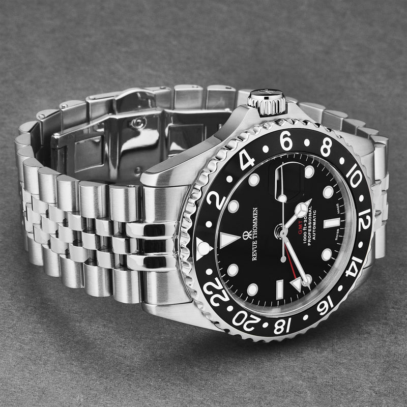 Revue Thommen Diver GMT Men’s Black Automatic Watch 17572.2237