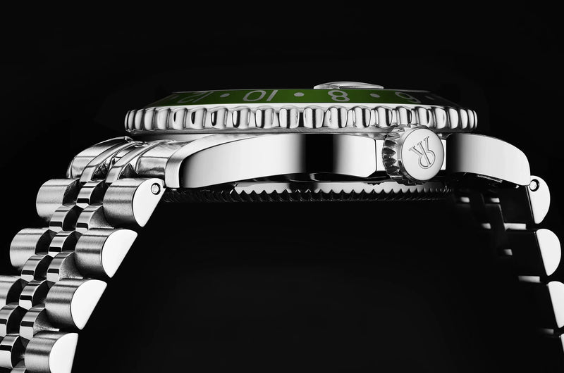 Revue Thommen Diver GMT Men’s Black Green Automatic Watch 17572.2238