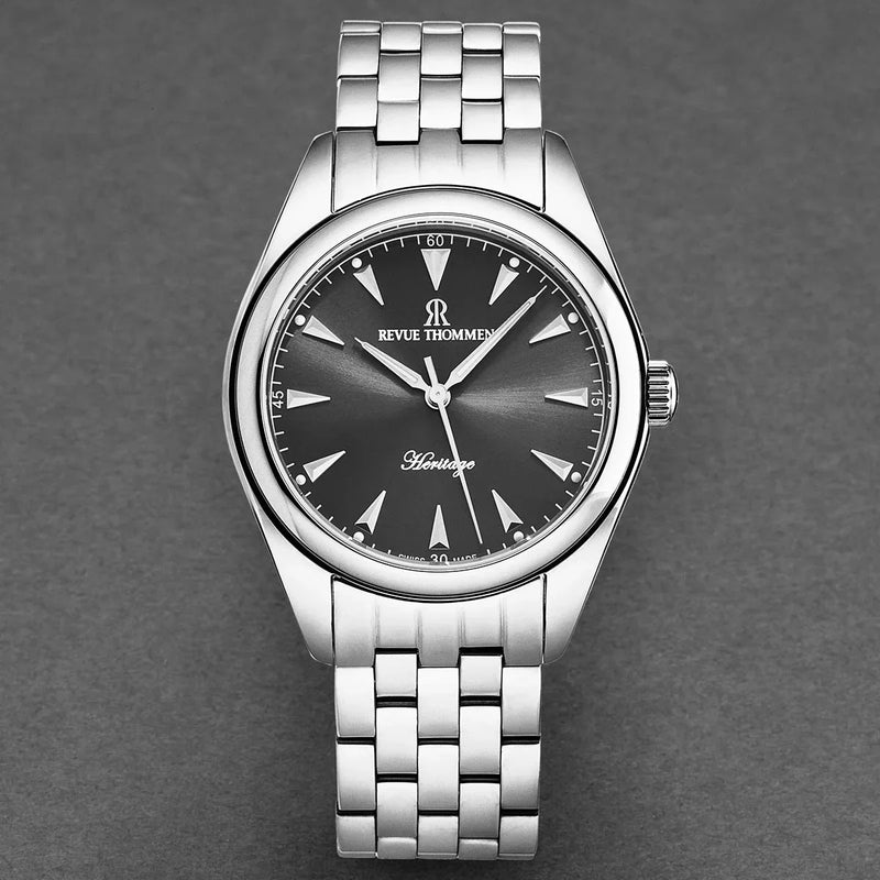 Revue Thommen Heritage Men’s Grey Stainless Steel Automatic Watch 21010.2122