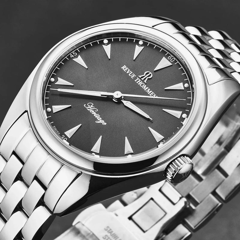 Revue Thommen Heritage Men’s Grey Stainless Steel Automatic Watch 21010.2122