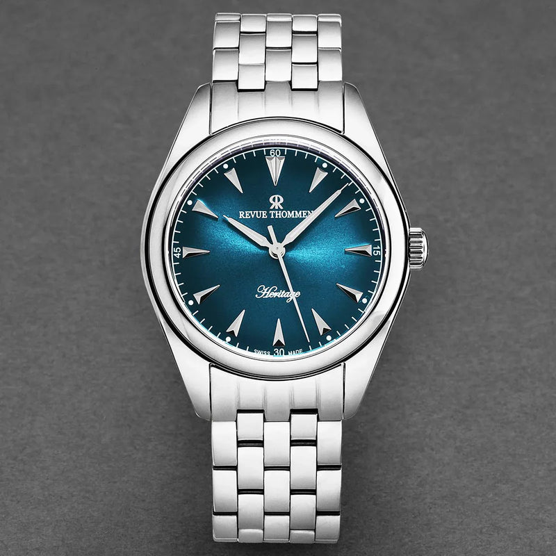 Revue Thommen Heritage Men’s Blue Stainless Steel Automatic Watch 21010.2135