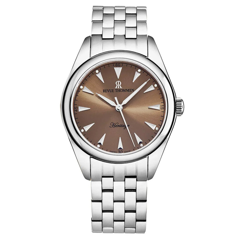 Revue Thommen Heritage Men’s Brown Stainless Steel Automatic Watch 21010.2139