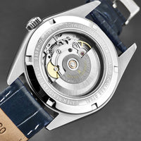 Revue Thommen Heritage Men’s Silver Blue Leather Strap Automatic Watch 21010.2525