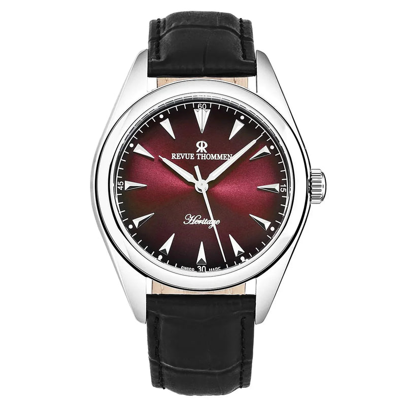Revue Thommen Heritage Men's 35mm Red Automatic Watch 21010.2536