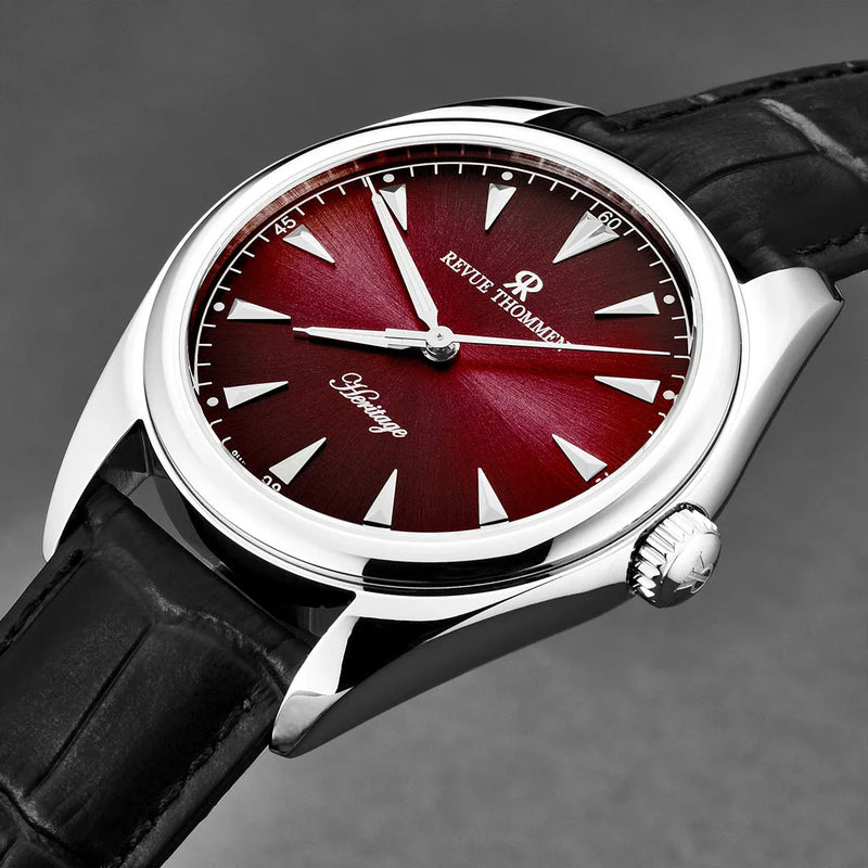 Revue Thommen Heritage Men's 35mm Red Automatic Watch 21010.2536