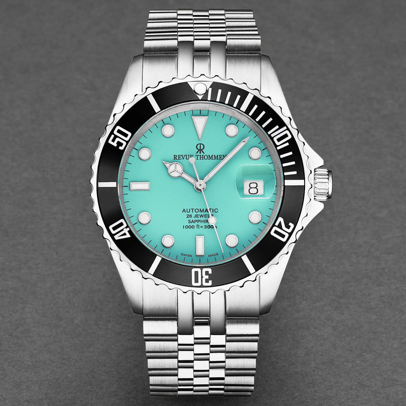 Revue Thommen Men's Diver Stainless Steel Green Automatic Watch 17571.2231