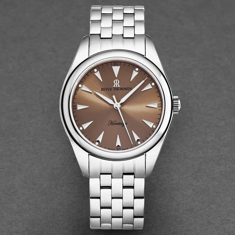 Revue Thommen Heritage Men’s Brown Stainless Steel Automatic Watch 21010.2139