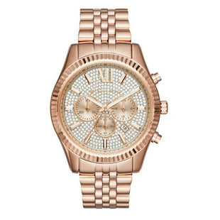 Michael Kors Men's Watch Lexington Chronograph Gold Rose