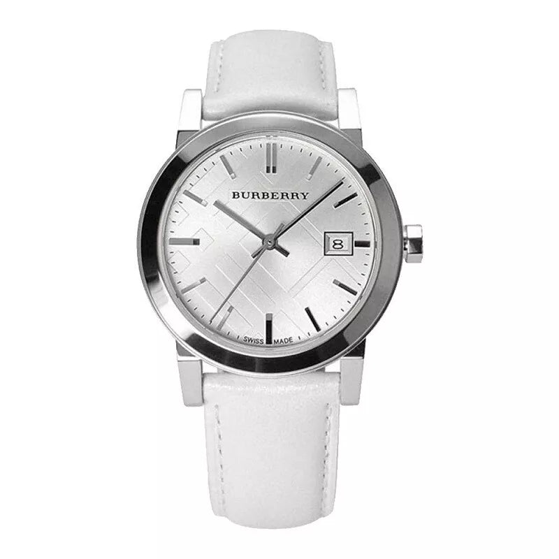 Burberry Ladies Watch The City 34mm Silver White Burberry Ladies Watch The City 34mm Silver White
