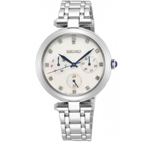 Seiko Caprice 12 Diamonds Classic White Ladies Watch SKY663P1