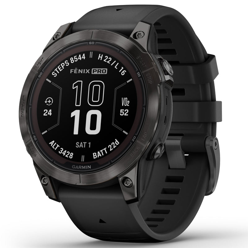 Smartwatch - Garmin Fenix® 7 Pro Sapphire 47mm Solar Carbon Gray DLC Titanium With Black Band Smartwatch 010-02777-11