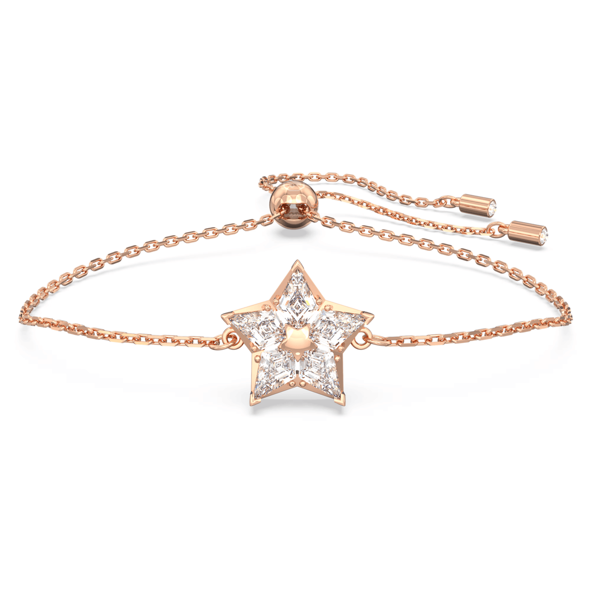 Swarovski Stella Star Bracelet Kite Cut White Rose Gold-Tone Plated
