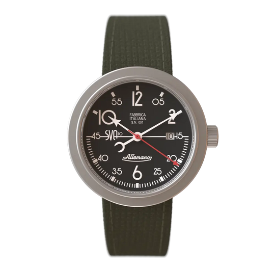 Allemano 1919 Men's Green Black Watch DAY-SVA-10-B