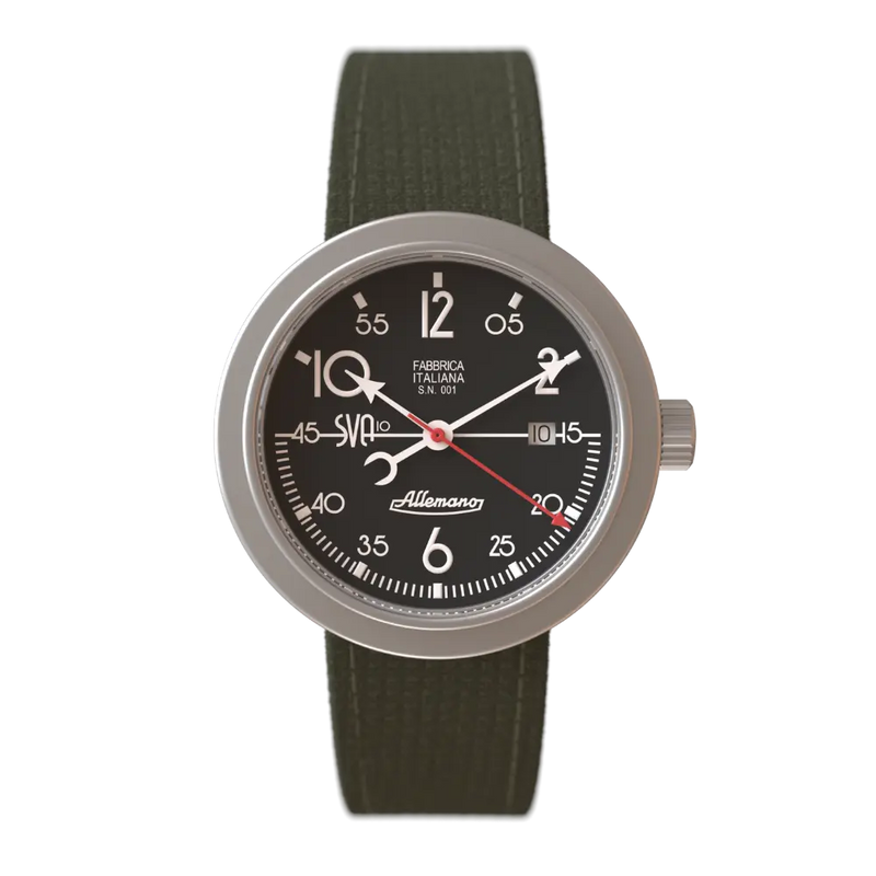 Allemano 1919 Men's Green Black Watch DAY-SVA-10-B