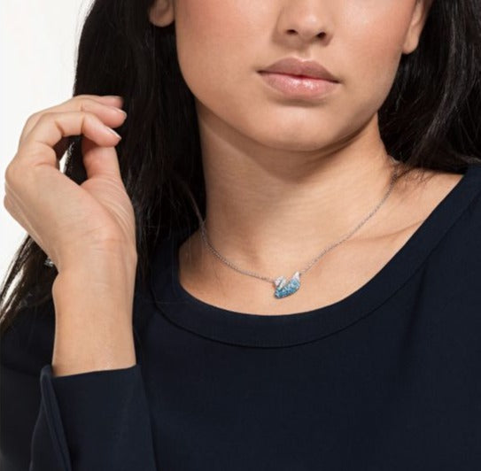 Swarovski Blue Iconic Swan Pendant 5512095