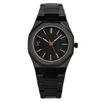 Three Square Quartz Men's Black Dress Watch S1002BKR