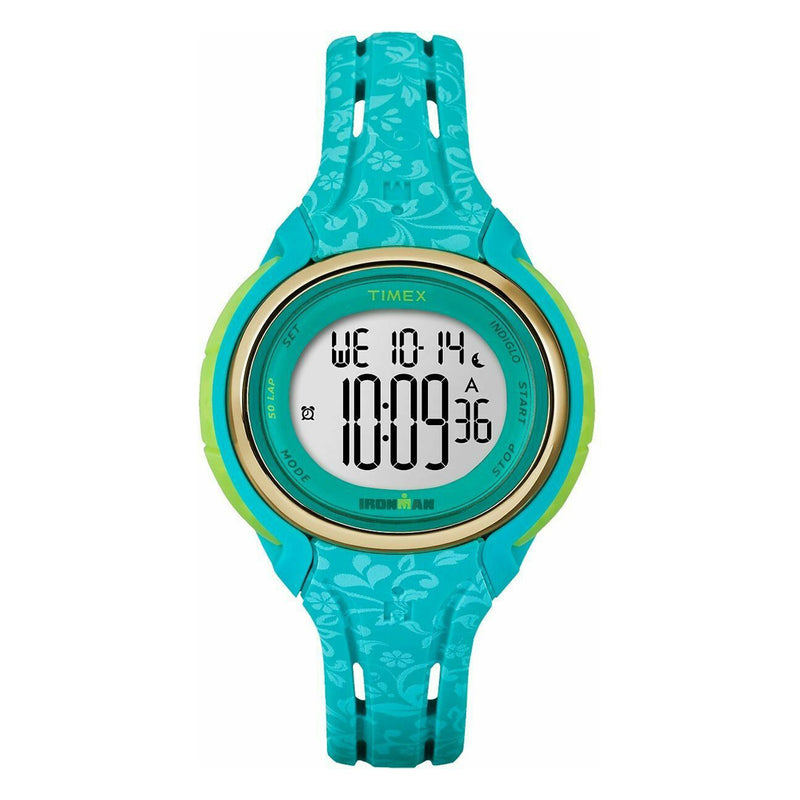 Timex Ironman Sleek 50 Ladies' Turquoise Watch TW5M03100