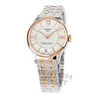 Tissot Chemin Des Tourelles Powermatic 80 Ladies White Rose Gold Watch T0992072211801