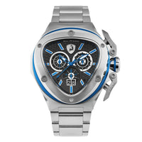 Tonino Lamborghini Spyder X Men’s Silver Blue Watch TL9XC-SS-B