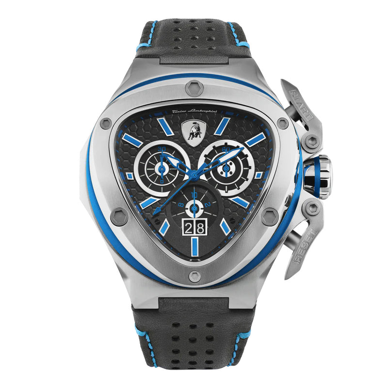 Tonino Lamborghini Spyder X Men’s Black Blue Watch TL9XC-SS