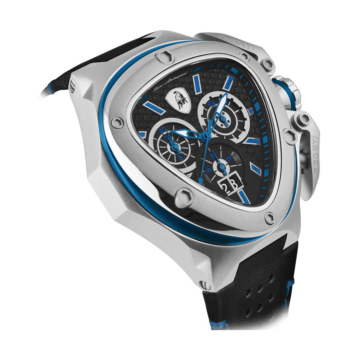 Tonino Lamborghini Spyder X Men’s Black Blue Watch TL9XC-SS
