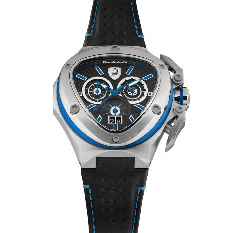 Tonino Lamborghini Spyder X Men’s Black Blue Watch TL9XC-SS