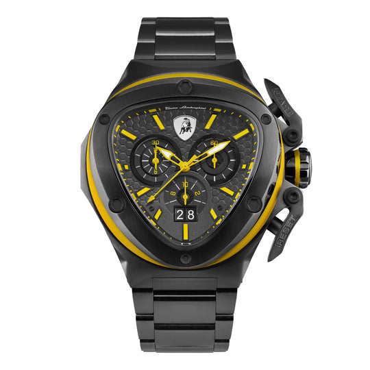 Tonino Lamborghini Spyder X Men’s Black Yellow Watch TL9XE-B