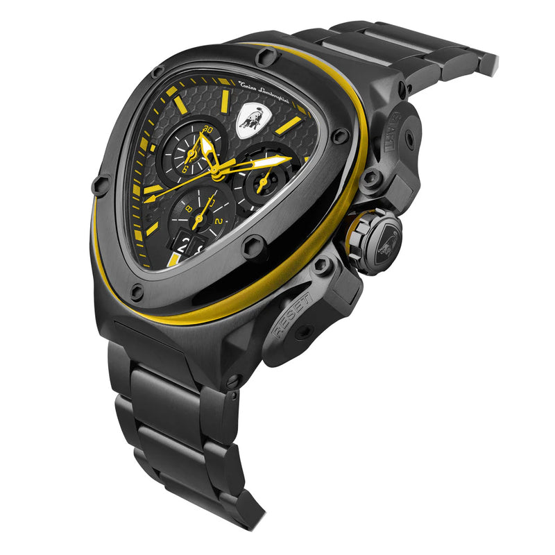 Tonino Lamborghini Spyder X Men’s Black Yellow Watch TL9XE-B