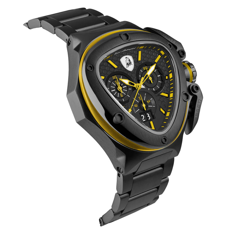Tonino Lamborghini Spyder X Men’s Black Yellow Watch TL9XE-B
