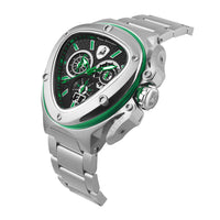 Tonino Lamborghini Spyder X Men's Silver Green Watch TL9XF-SS-B