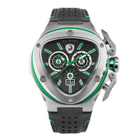 Tonino Lamborghini Spyder X Men's Silver Green Watch TL9XF-SS