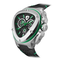 Tonino Lamborghini Spyder X Men's Silver Green Watch TL9XF-SS