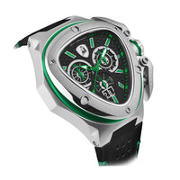 Tonino Lamborghini Spyder X Men's Silver Green Watch TL9XF-SS