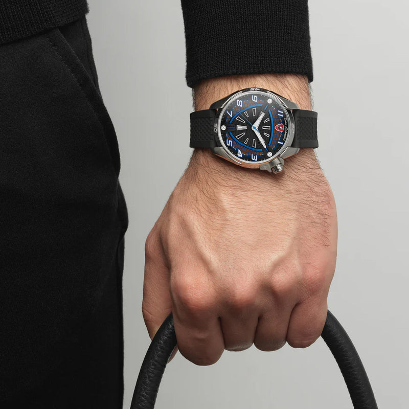 Tonino Lamborghini Shock ABS Men's Silver Blue Watch TLABSB-SS-R