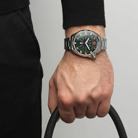 Tonino Lamborghini Shock ABS Men's Silver Green Watch TLABSG-SS-B