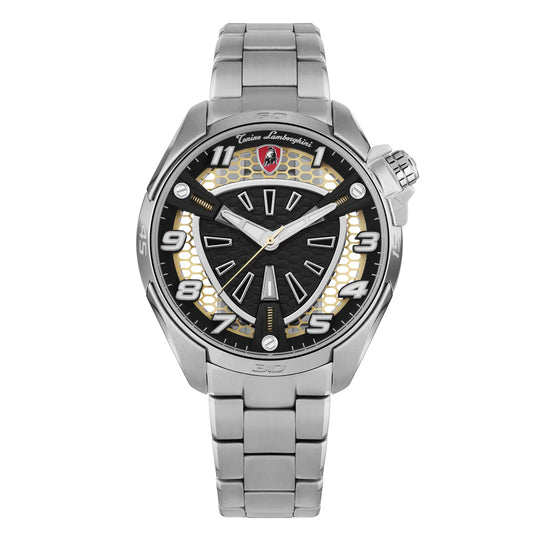 Tonino Lamborghini Shock ABS Men's Silver Watch TLABSRG-SS-B