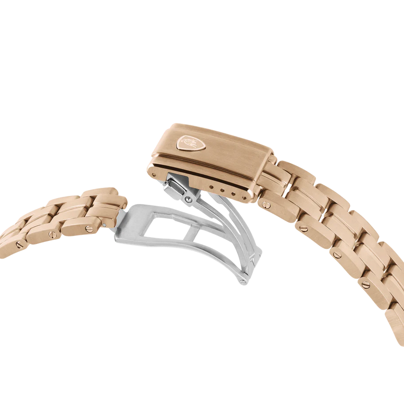 Tonino Lamborghini Cuscinetto Men's Rose Gold Black Watch TLF-T01-8-B