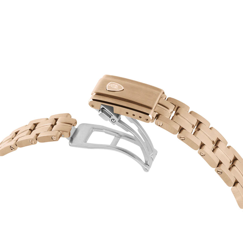 Tonino Lamborghini Novemillimetri Men's Rose Gold Black Watch TLF-T08-4-B