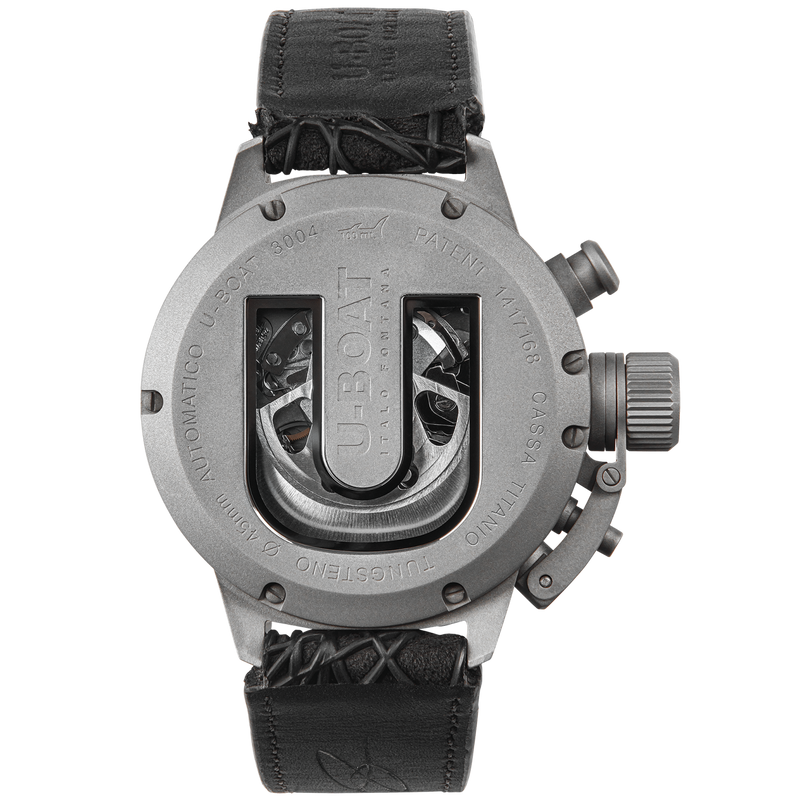 U-Boat Classico 45 Titanium Tungsten Chronograph Men’s Black Watch 3004
