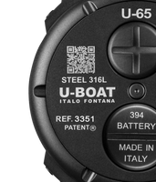 U-Boat U-65 Men's Black Green Watch 3351