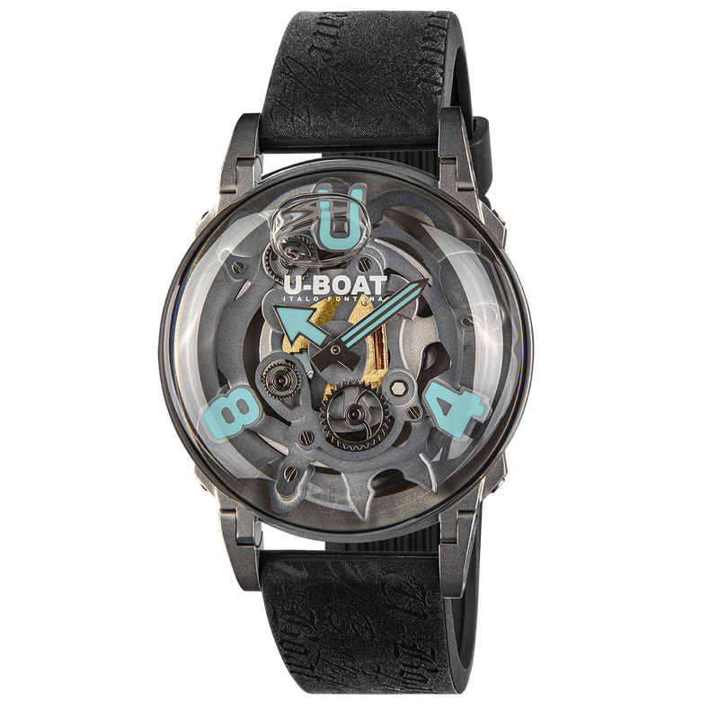 U-Boat U-65 Men's Black Turquoise Watch 3352