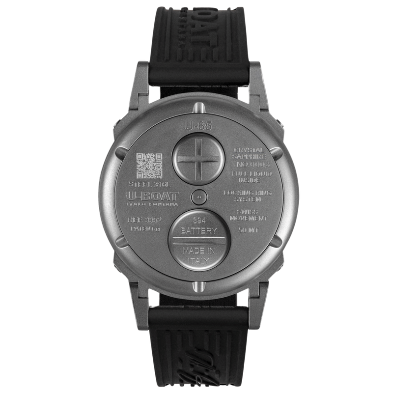 U-Boat U-65 Men's Black Turquoise Watch 3352