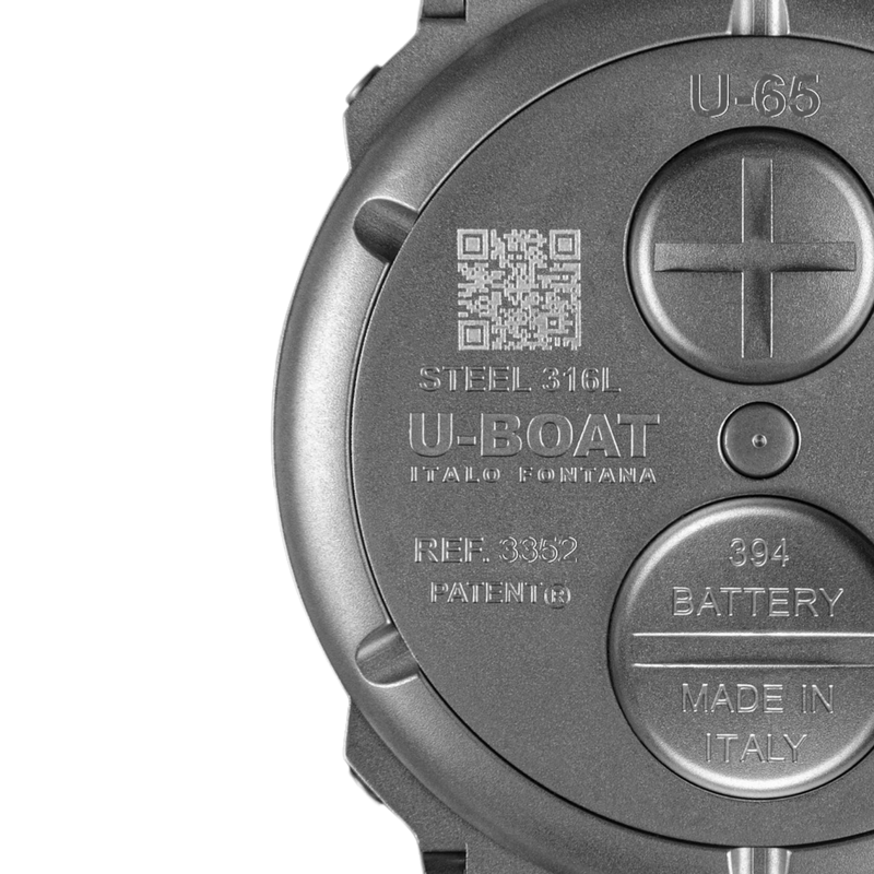 U-Boat U-65 Men's Black Turquoise Watch 3352