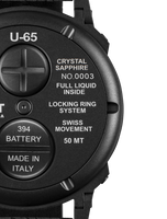 U-Boat U-65 Men's Turquoise Black PVD Watch 3353