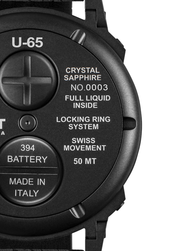 U-Boat U-65 Men's Turquoise Black PVD Watch 3353